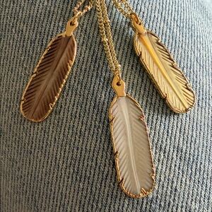 Estrella & Luna Gold and Multicolor Feather Necklace